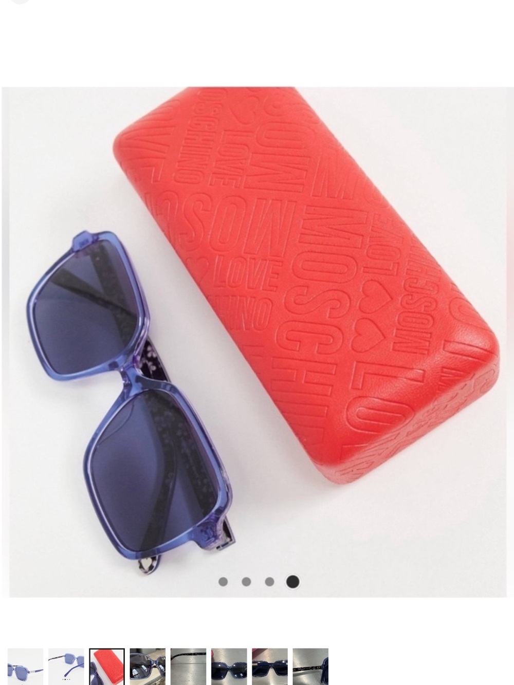 Love Moschino Translucent blue/Lavender Square Sunglasses - Picture 3 of 8